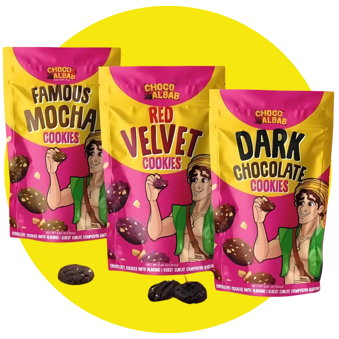 Famous Mocha, Red Velvet dan Dark Chocolate Cookies Choco Albab