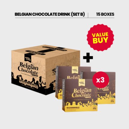 BELGIAN CHOCOLATE DRINK SET B (12 PCS + 3 PCS)