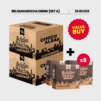 BELGIAN MOCHA DRINK SET A (28 PCS + 8 PCS)